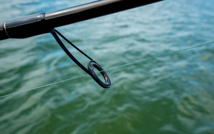 fishing line in a rod