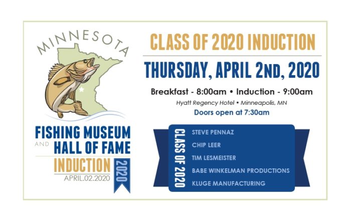 Minnesota fishing museum and hall of fame induction 2020 banner